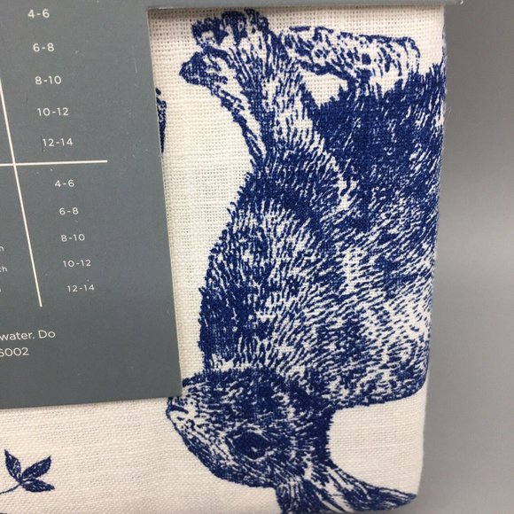 Rachel Ashwell Easter Blue Bunny Rabbit Toile 70” R Tablecloth Cloth Farmhouse - Picture 11 of 11